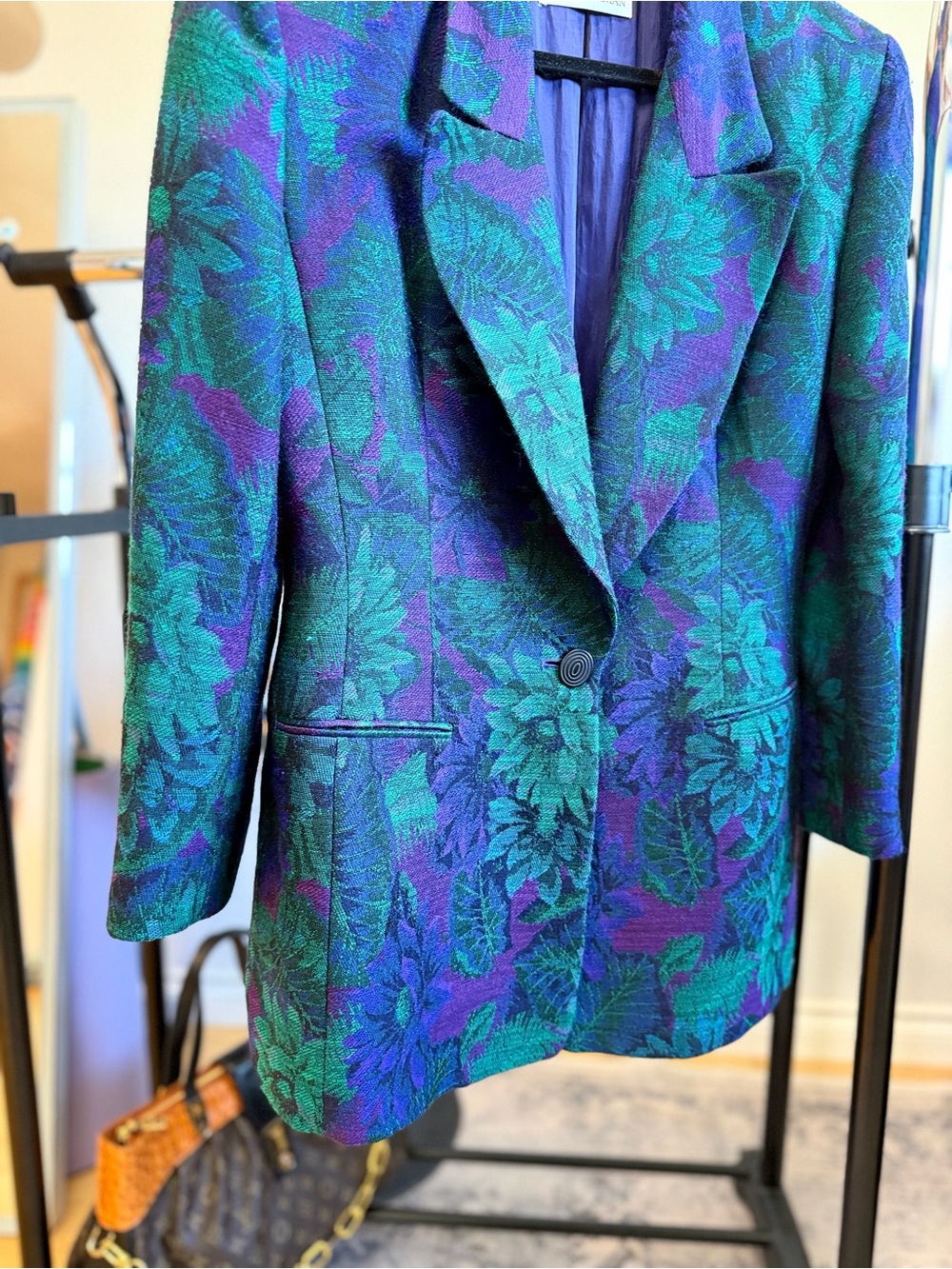 Vintage Dana Buchman Jacquard Blazer - Picture 3 of 11